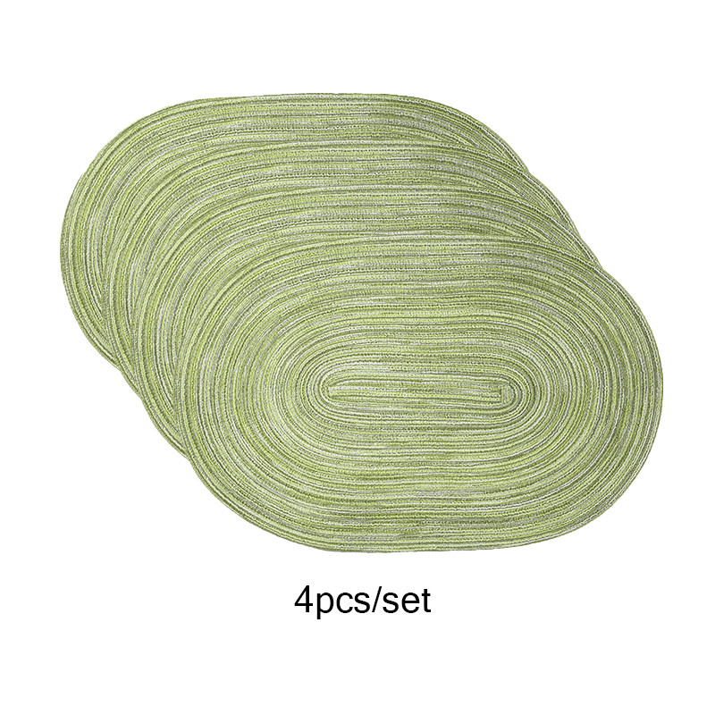 Oval Rope Cotton Placemats 4PCS NonSlip Braided Table Mats Set For Kitchen  Dining Room Decor 6