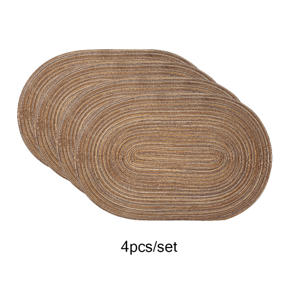 Oval Rope Cotton Placemats 4PCS NonSlip Braided Table Mats Set For Kitchen  Dining Room Decor 7