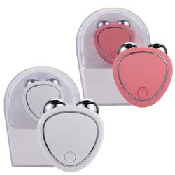 microcurrent roller massager, portable ems beauty device for facial lifting, swelling reduction & skin rejuvenation
