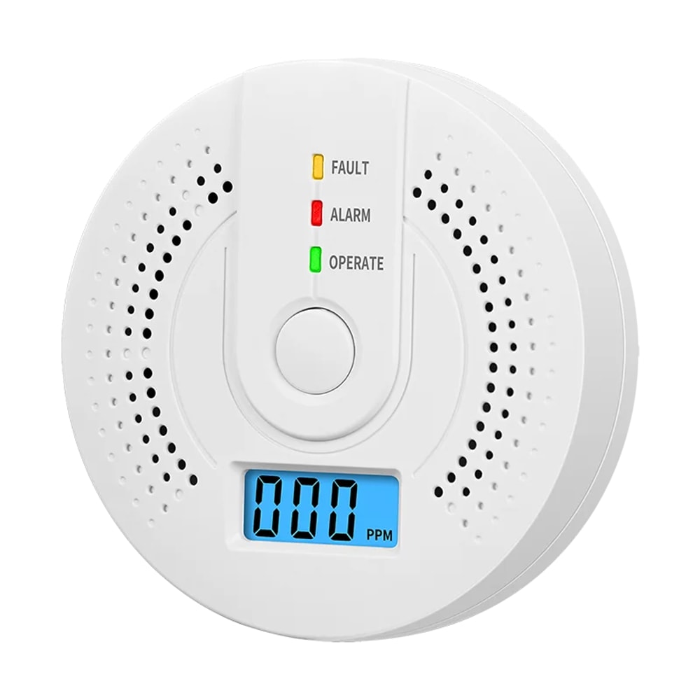 Digital CO Alarm DetectorIndependent Carbon Monoxide Sensor With Loud 85dB Alarm Flash Warning Saf 3