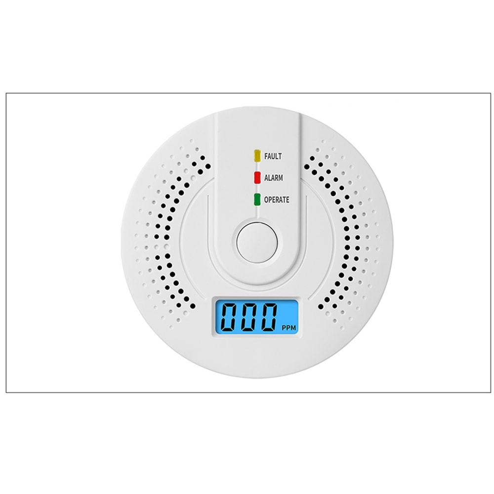Digital CO Alarm DetectorIndependent Carbon Monoxide Sensor With Loud 85dB Alarm Flash Warning Saf 6