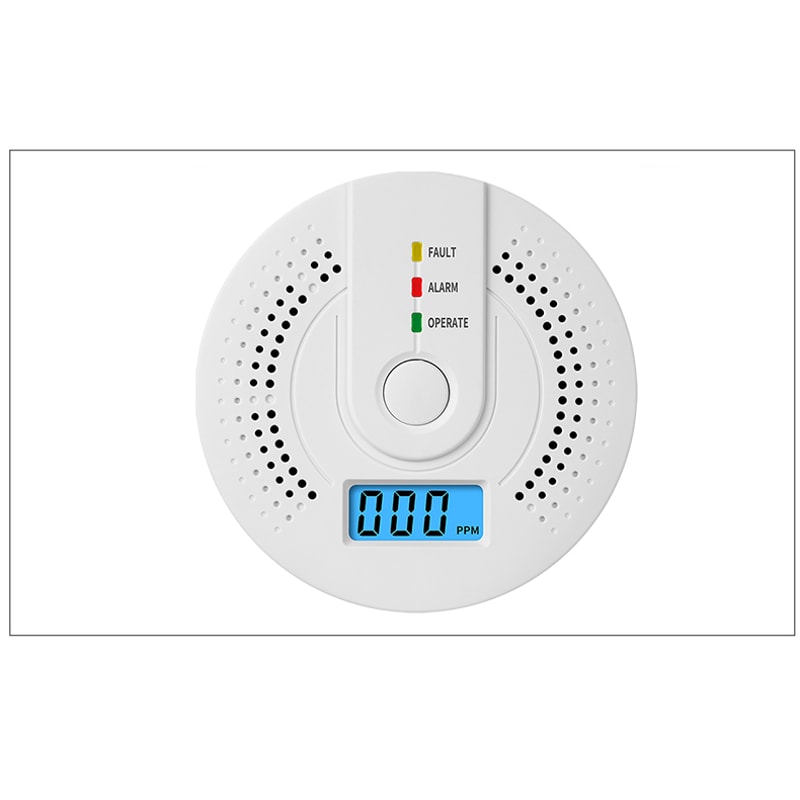 Digital CO Alarm DetectorIndependent Carbon Monoxide Sensor With Loud 85dB Alarm Flash Warning Saf 6