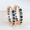 Luxury Small Black Hoop Earrings,Gold Round Zircon Stone Studs for Women,Trendy Wedding Jewelry,Cute & Elegant