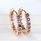 Luxury Small Black Hoop Earrings,Gold Round Zircon Stone Studs for Women,Trendy Wedding Jewelry,Cute & Elegant