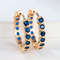 Luxury Small Black Hoop Earrings,Gold Round Zircon Stone Studs for Women,Trendy Wedding Jewelry,Cute & Elegant