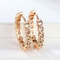 Luxury Small Black Hoop Earrings,Gold Round Zircon Stone Studs for Women,Trendy Wedding Jewelry,Cute & Elegant