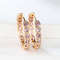 Luxury Small Black Hoop Earrings,Gold Round Zircon Stone Studs for Women,Trendy Wedding Jewelry,Cute & Elegant
