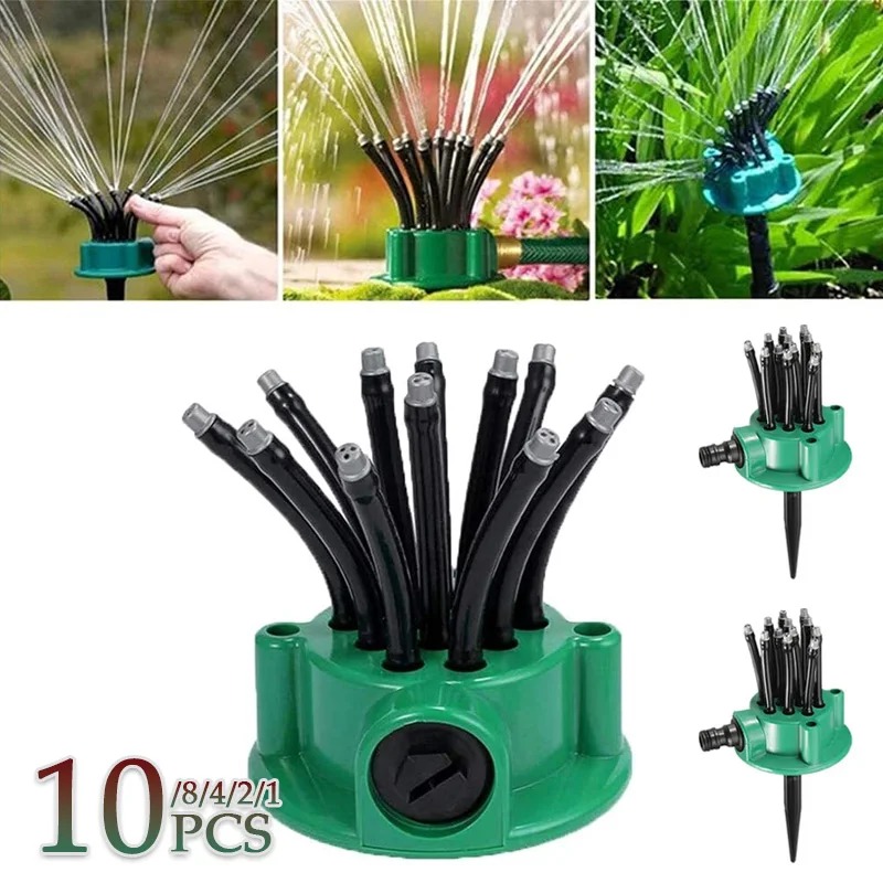 360 Degree Automatic Garden Sprinkler Lawn Rotary Nozzle With Wide Coverage WaterSaving Irrigation 7