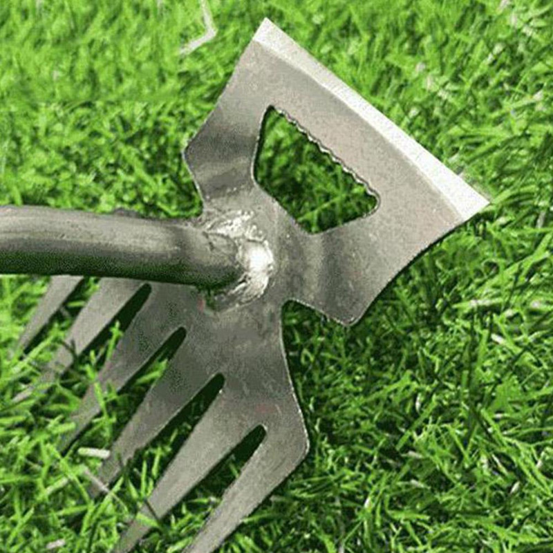 HeavyDuty Garden Rake Weed Puller With Roots Manganese Steel Digging Tool For Soil Farm And Agricul 1