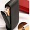 Mens Exquisite Imitation Leather Cigarette Case with USB Tungsten Electronic Lighter – Stylish & Functional Gift