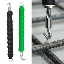 rebar tie wire twister tool, straight pull bar binding hook for effortless construction site winding