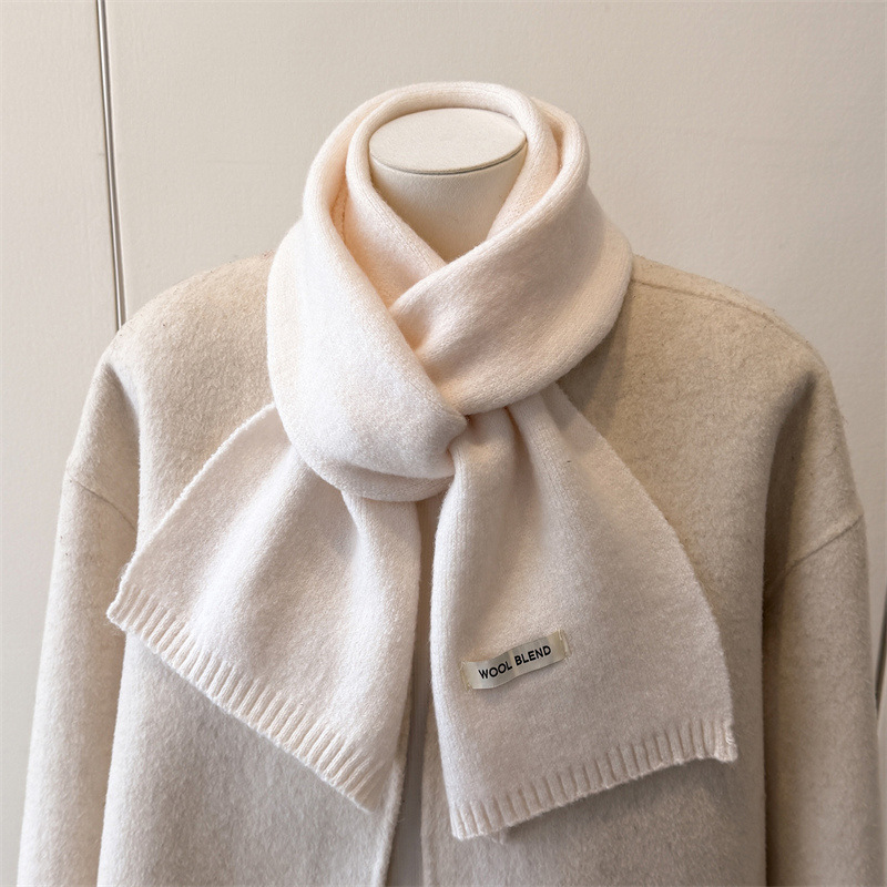 Luxury Winter Scarf for Women, Soft Knitted Scarf, Warm Solid Color Wraps, Simple Shawls and Neckerchiefs