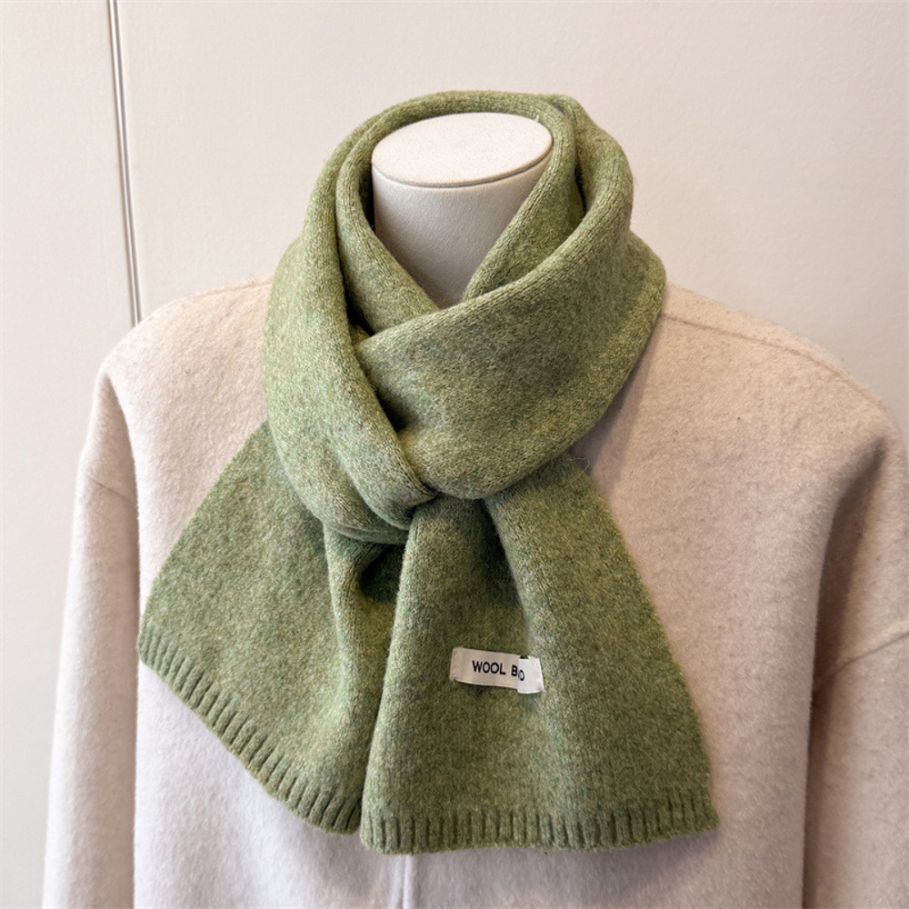Luxury Winter Scarf for Women, Soft Knitted Scarf, Warm Solid Color Wraps, Simple Shawls and Neckerchiefs