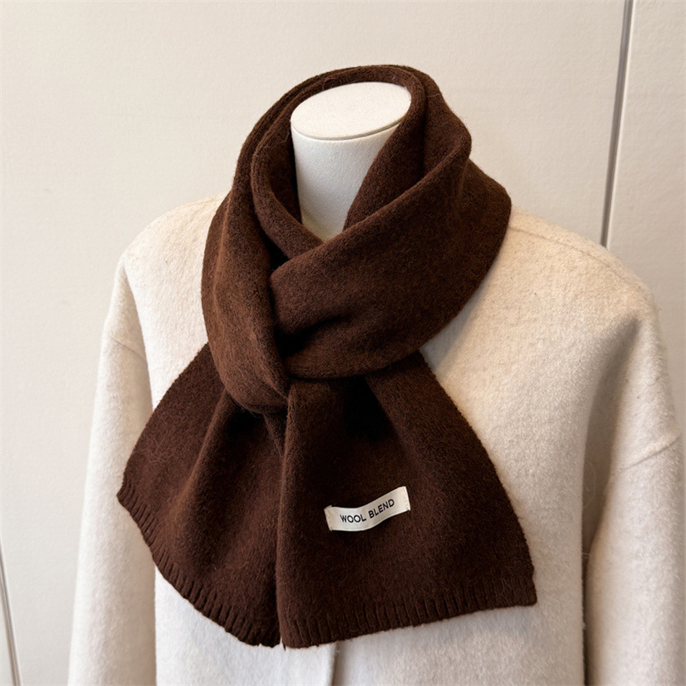 Luxury Winter Scarf for Women, Soft Knitted Scarf, Warm Solid Color Wraps, Simple Shawls and Neckerchiefs