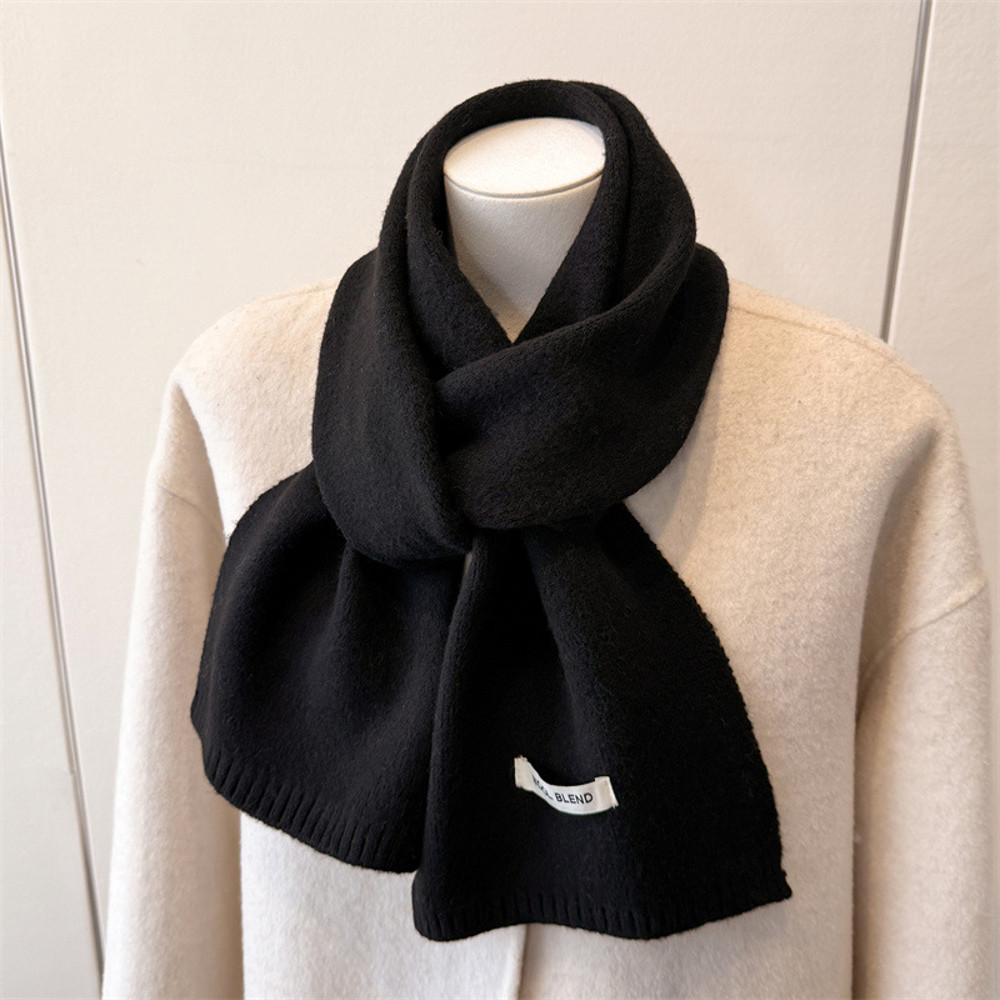 Luxury Winter Scarf for Women, Soft Knitted Scarf, Warm Solid Color Wraps, Simple Shawls and Neckerchiefs