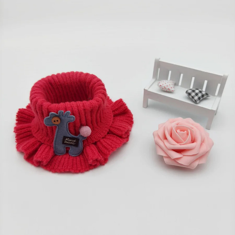 Cute Cartoon Neck Warmer, Warm Knitted Scarf for Babies, Boys, and Girls, Winter Fashionable Polyester Unisex Neck Prote