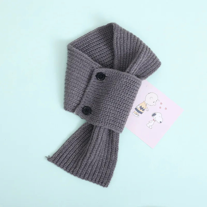 Cute Cartoon Neck Warmer, Warm Knitted Scarf for Babies, Boys, and Girls, Winter Fashionable Polyester Unisex Neck Prote