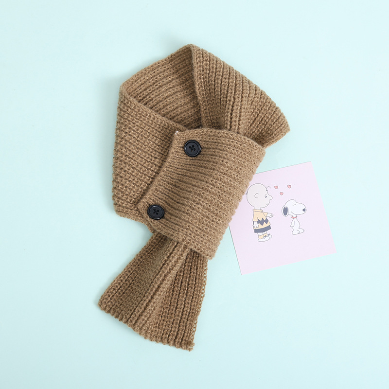 Cute Cartoon Neck Warmer, Warm Knitted Scarf for Babies, Boys, and Girls, Winter Fashionable Polyester Unisex Neck Prote