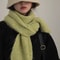 Pure Color Woolen Scarf, Versatile Winter Neck Warmer, New Knitted Yarn For Girls and Students