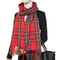 Classic Green and Red Plaid Scarf, Soft Cashmere Texture, Winter Shawl for Christmas and New Year