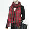 Classic Green and Red Plaid Scarf, Soft Cashmere Texture, Winter Shawl for Christmas and New Year