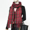 Classic Green and Red Plaid Scarf, Soft Cashmere Texture, Winter Shawl for Christmas and New Year