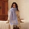Thick Jacquard Knitted Shawl, Wool Blend Scarf, Letter Pattern, Winter Autumn Fashion Accessory