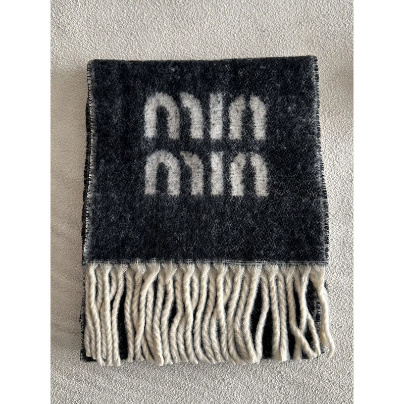 Thick Jacquard Knitted Shawl, Wool Blend Scarf, Letter Pattern, Winter Autumn Fashion Accessory