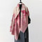 New Luxury Brand Cashmere Scarf, Elegant Lotus Design, Thick Warm Winter Shawl, Soft Pashmina Wraps
