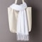Luxury Solid Cashmere Scarf Winter Warm Shawl Wrap With Tassels Soft Pashmina For Women And Men 2
