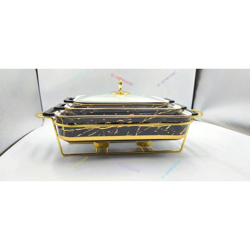 Creative Rectangular Amphora Ceramic Pot Baking Tray Light Heat Dry Soup Pot Stylish Pot Holder Wit 2