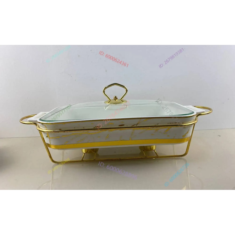 Creative Rectangular Amphora Ceramic Pot Baking Tray Light Heat Dry Soup Pot Stylish Pot Holder Wit 3