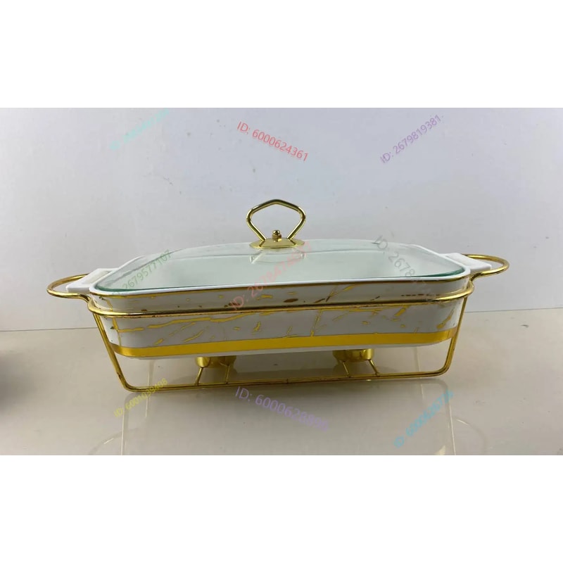 Creative Rectangular Amphora Ceramic Pot Baking Tray Light Heat Dry Soup Pot Stylish Pot Holder Wit 3