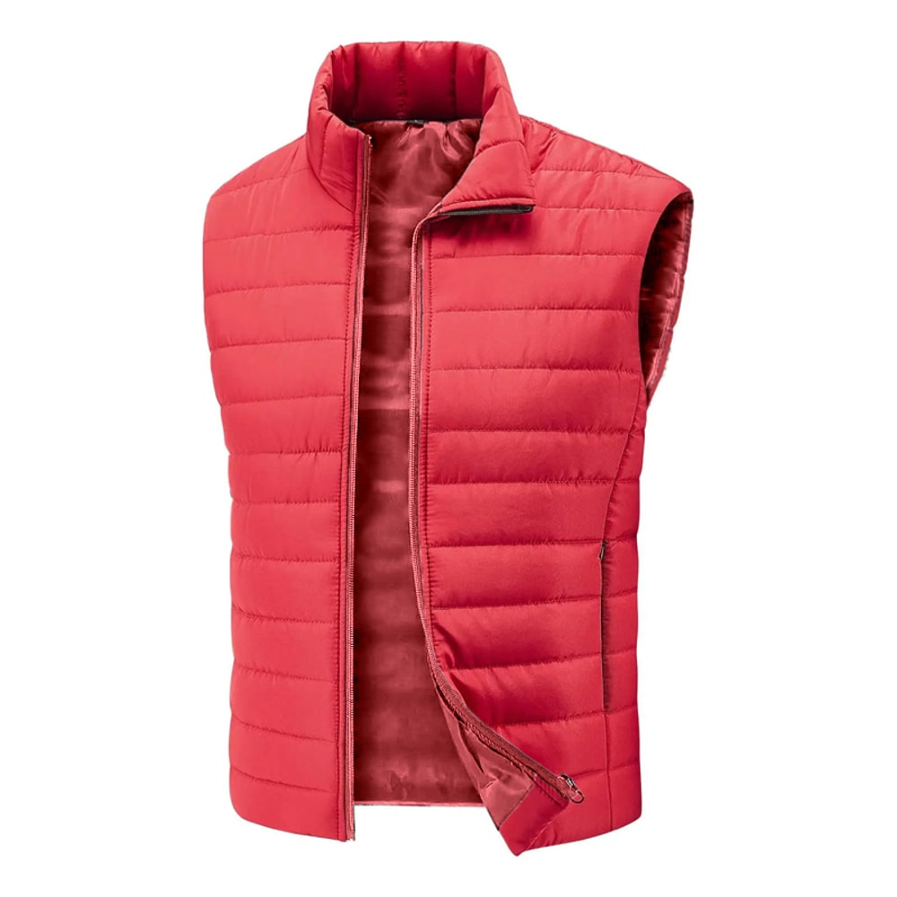 Mens Animal Game Casual Vest Lightweight Zipper Jacket Sleeveless Outerwear Vest Outdoor Warm Vest 4