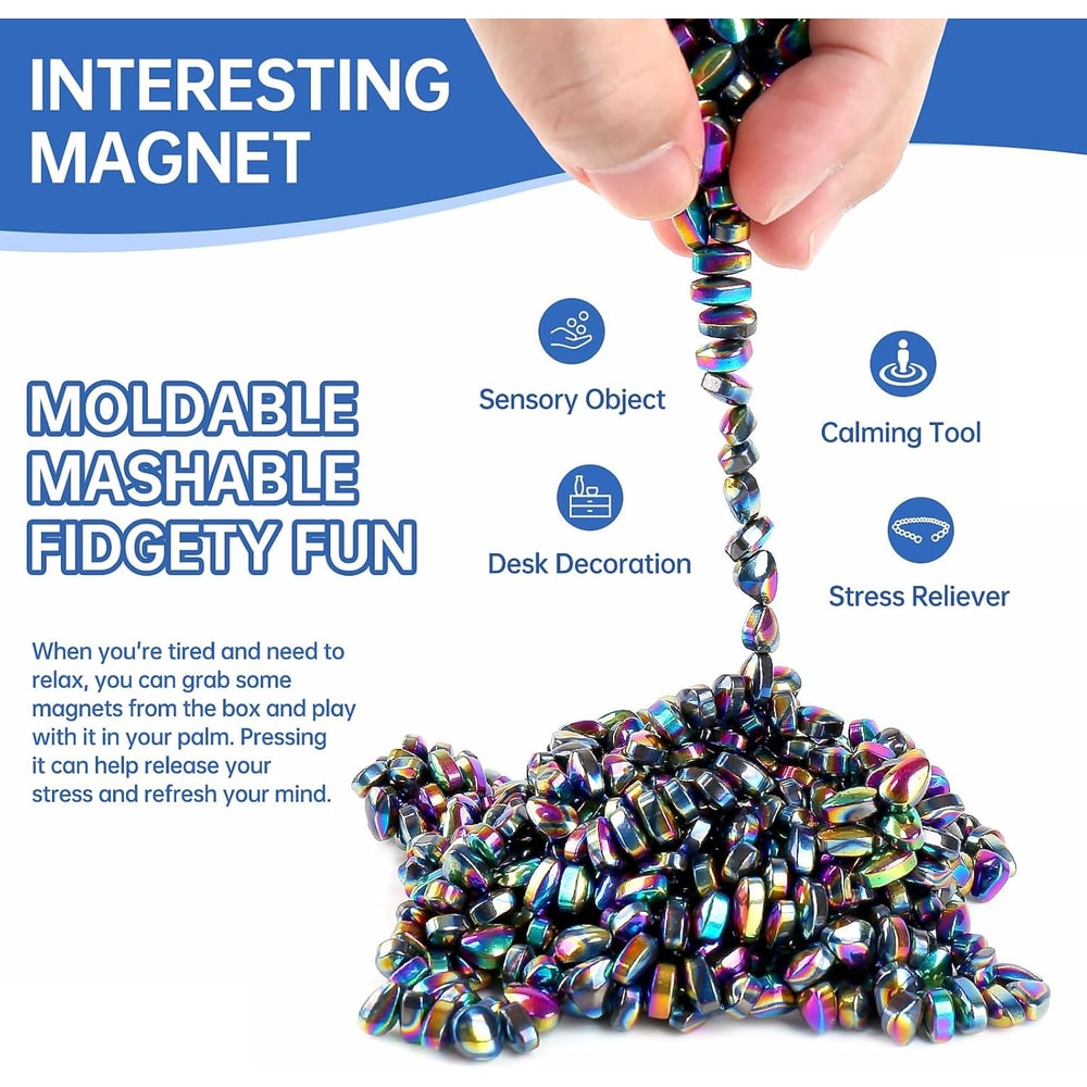 Magnetic Fidget Balls Ferrite Bead Putty Weak Magnet Stress Reliever AntiAnxiety Toy For Adults Aut 3