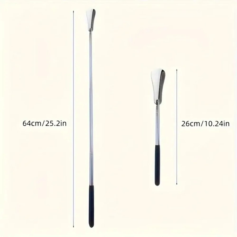 Shoe Helper, Extendable Long Handle Shoehorn for Seniors, Adjustable Stainless Steel Telescopic Shoehorn