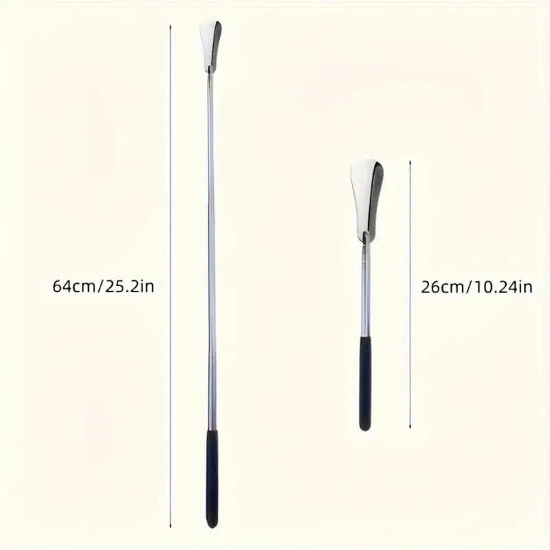 Shoe Helper, Extendable Long Handle Shoehorn for Seniors, Adjustable Stainless Steel Telescopic Shoehorn