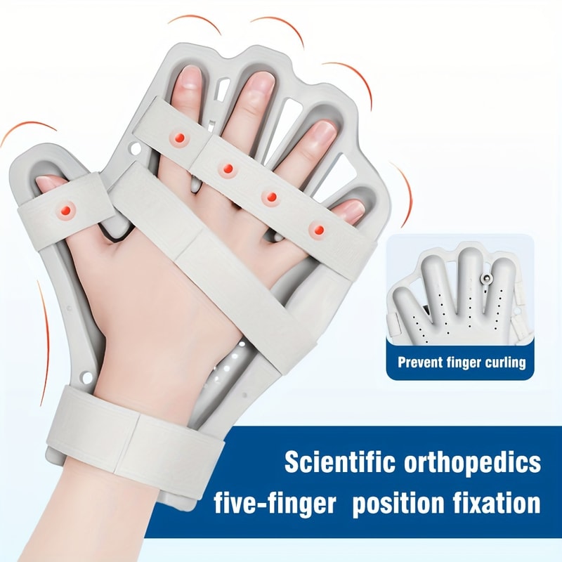 Fingerboard Hand Splint With Strap Adjustable Gloves Supports Protection Finger Correction For Men 5