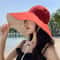 AntiUV Protection Hiking Fisherman Cap Wide Brim Sun Hat Women Foldable Solid Beach Hat Double Side 7