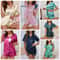 Sleepwear Summer Short Sleeve Luxurious Satin Pajama For Women ButtonUp Lapel Collar Shorts Pyjama 4