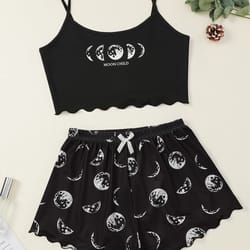 sexy women's pajamas set, leopard print sling sleepwear, v-neck sleeveless top and shorts set, comfortable pyjamas