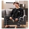 New Summer Mens Pyjamas Black Plaid Trousers LongSleeved TwoPiece Set Large Size Youth Home Wear Su 2