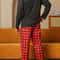 Mens Pajamas Two Piece Set Autumn And Winter Long Sleeved Pants Checkered Sleepwear Soft And Comfor 0