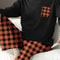 Mens Pajamas Two Piece Set Autumn And Winter Long Sleeved Pants Checkered Sleepwear Soft And Comfor 5