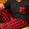 Mens Pajamas Two Piece Set Autumn And Winter Long Sleeved Pants Checkered Sleepwear Soft And Comfor 3
