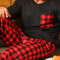 Mens Pajamas Two Piece Set Autumn And Winter Long Sleeved Pants Checkered Sleepwear Soft And Comfor 3