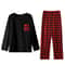 Mens Pajamas Two Piece Set Autumn And Winter Long Sleeved Pants Checkered Sleepwear Soft And Comfor 4