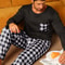 Mens Pajamas Two Piece Set Autumn And Winter Long Sleeved Pants Checkered Sleepwear Soft And Comfor 7