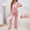 Autumn Womens Pajamas Sets Short Sleeve ButtonDown Pj Set Satin Loungewear Sleepwear Top Pants Com 1
