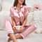 Autumn Womens Pajamas Sets Short Sleeve ButtonDown Pj Set Satin Loungewear Sleepwear Top Pants Com 7